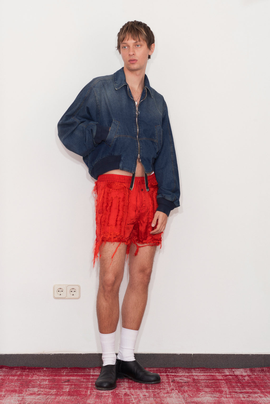 Bottom Heavy Denim Bomber