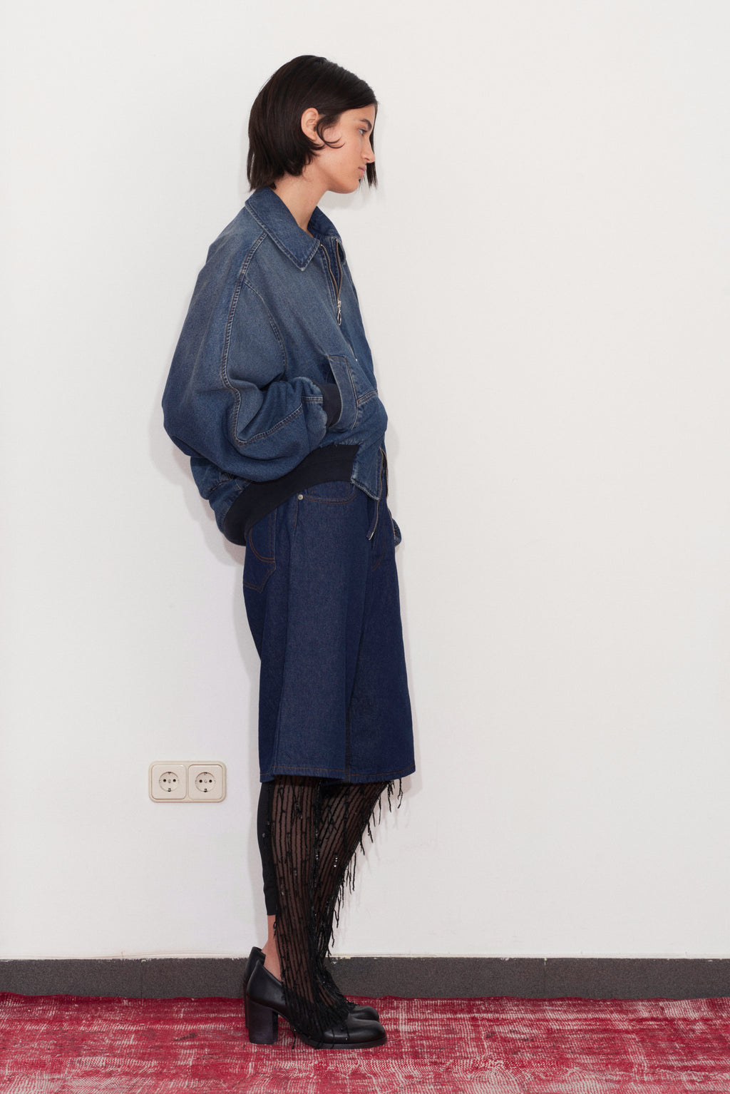 Bottom Heavy Denim Bomber