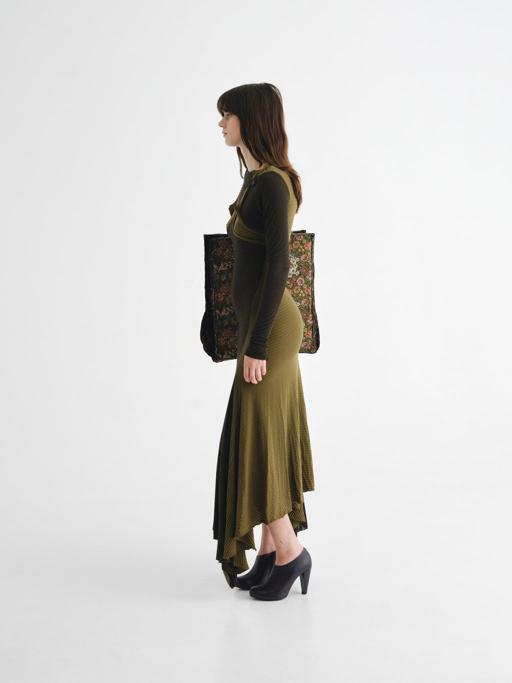 Womens Collar Bone Jersey Dress