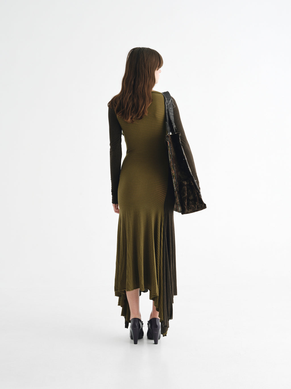 Womens Collar Bone Jersey Dress