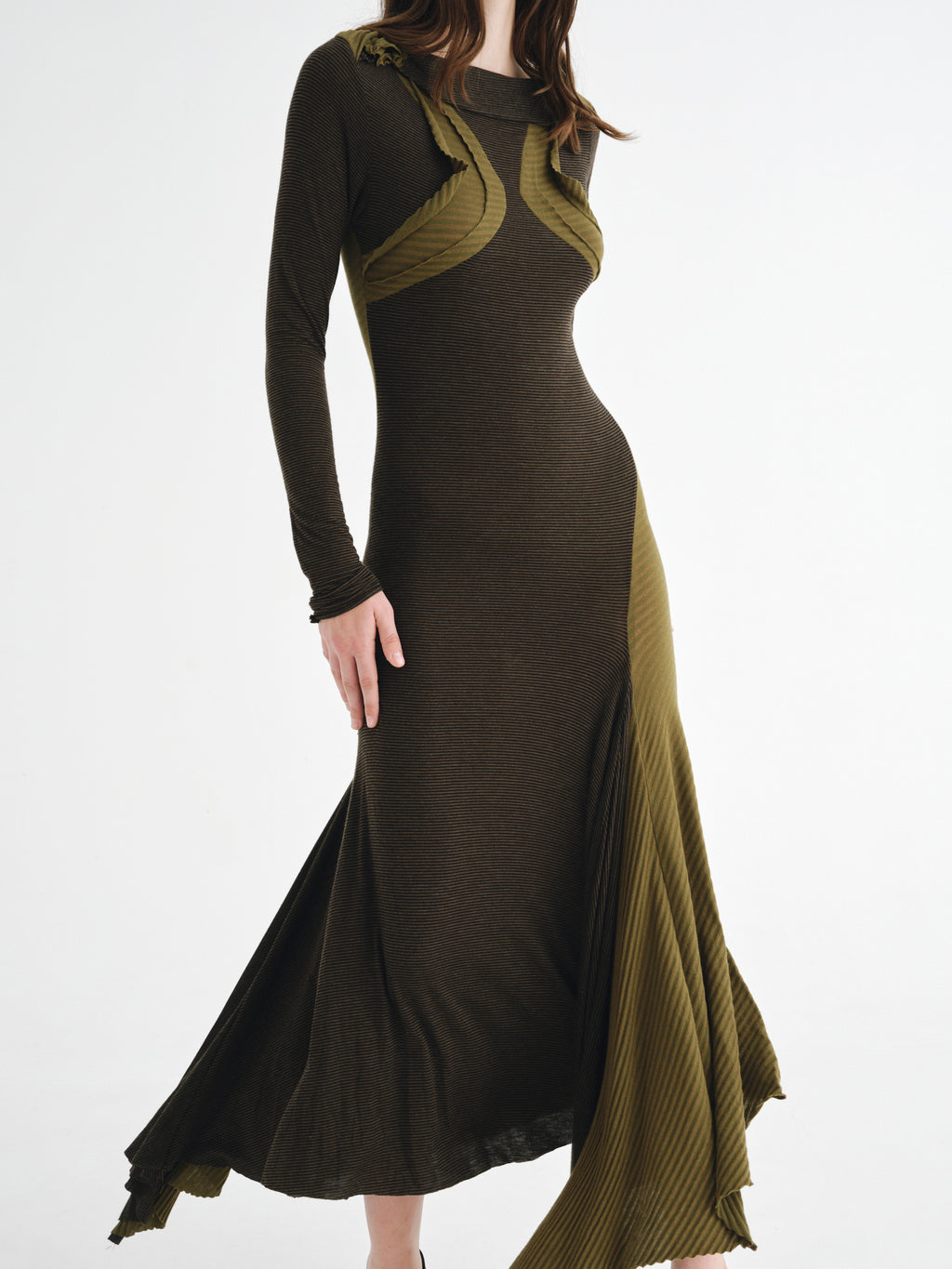 Womens Collar Bone Jersey Dress