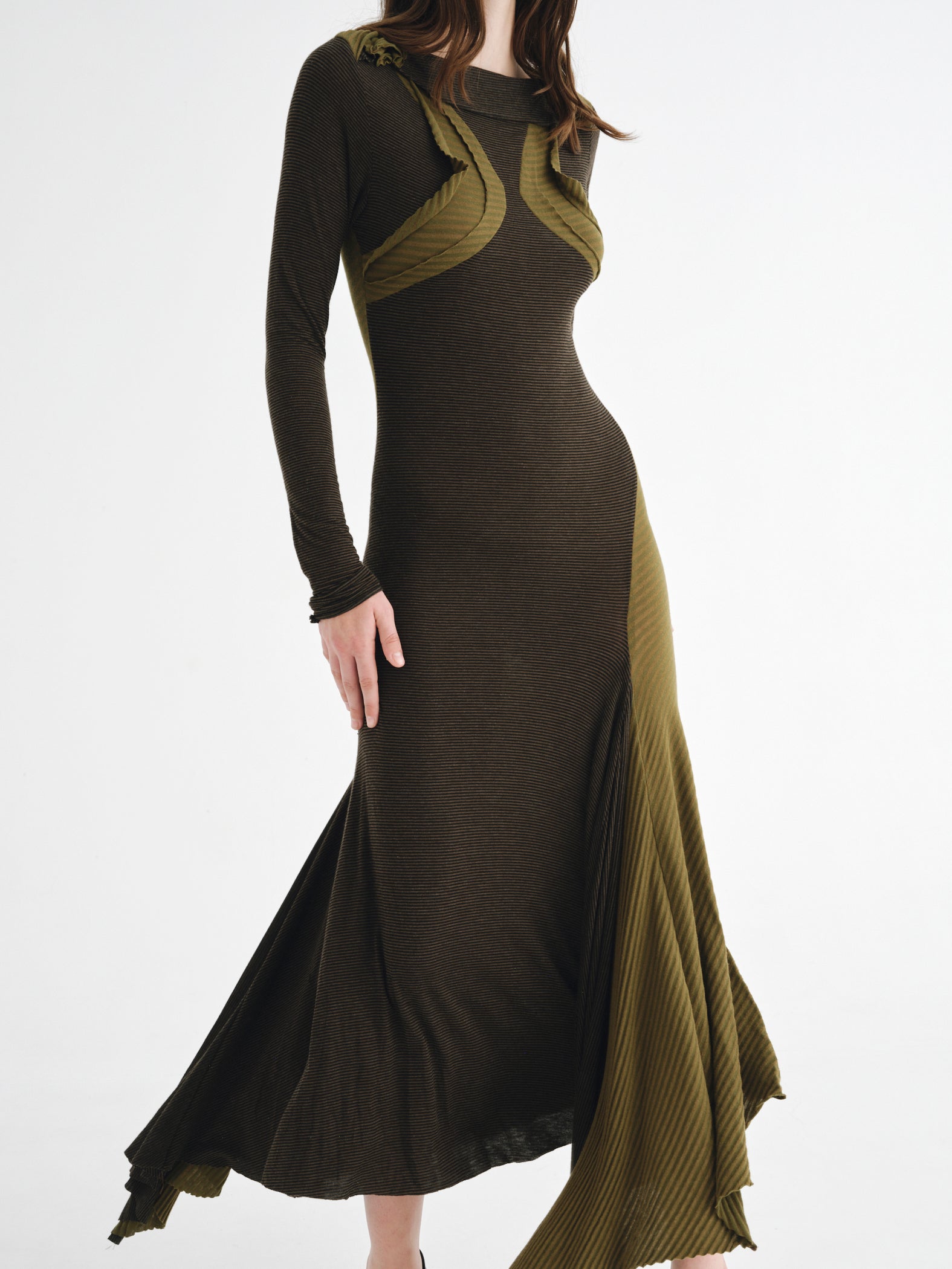 Womens Collar Bone Jersey Dress