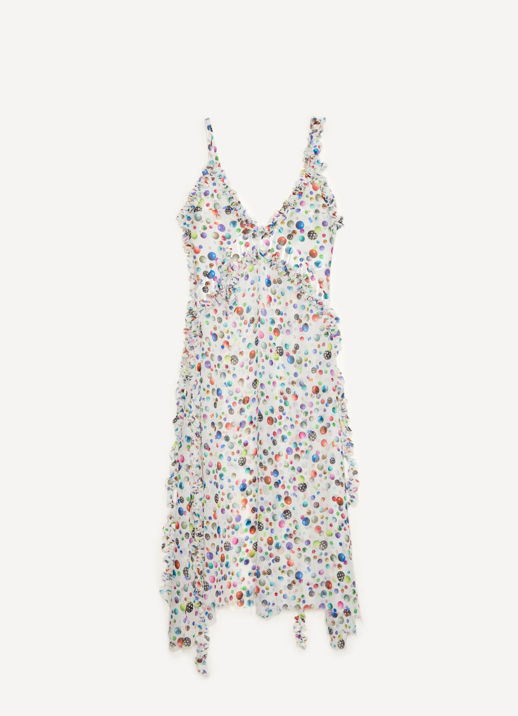 Shower Bead Ruffle Gown