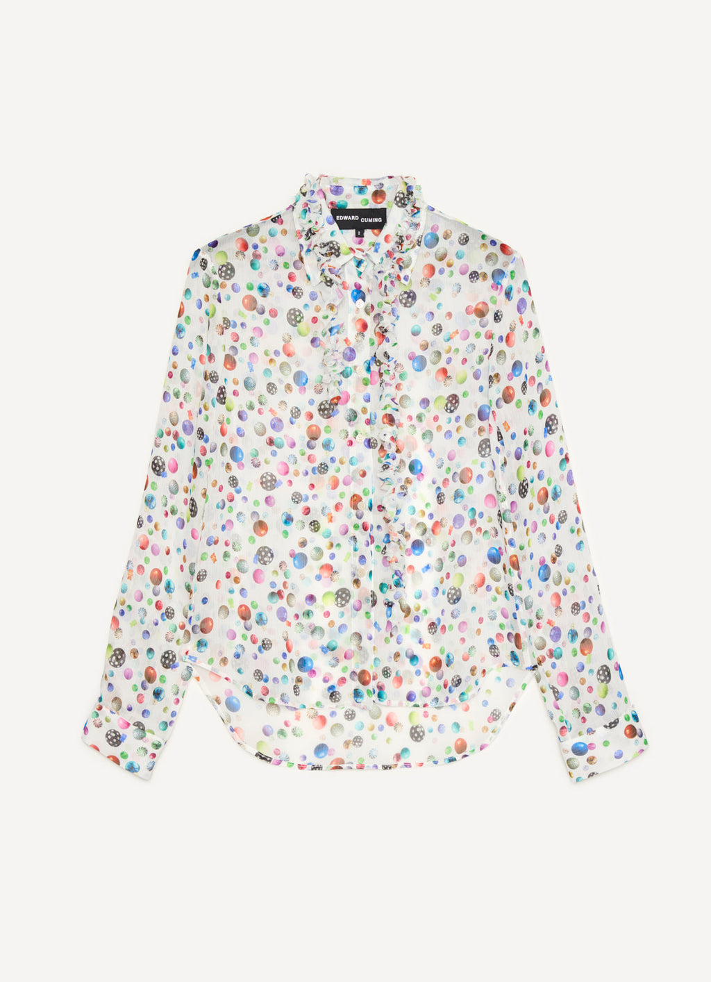 Shower Bead Women’s Ruffle Shirt