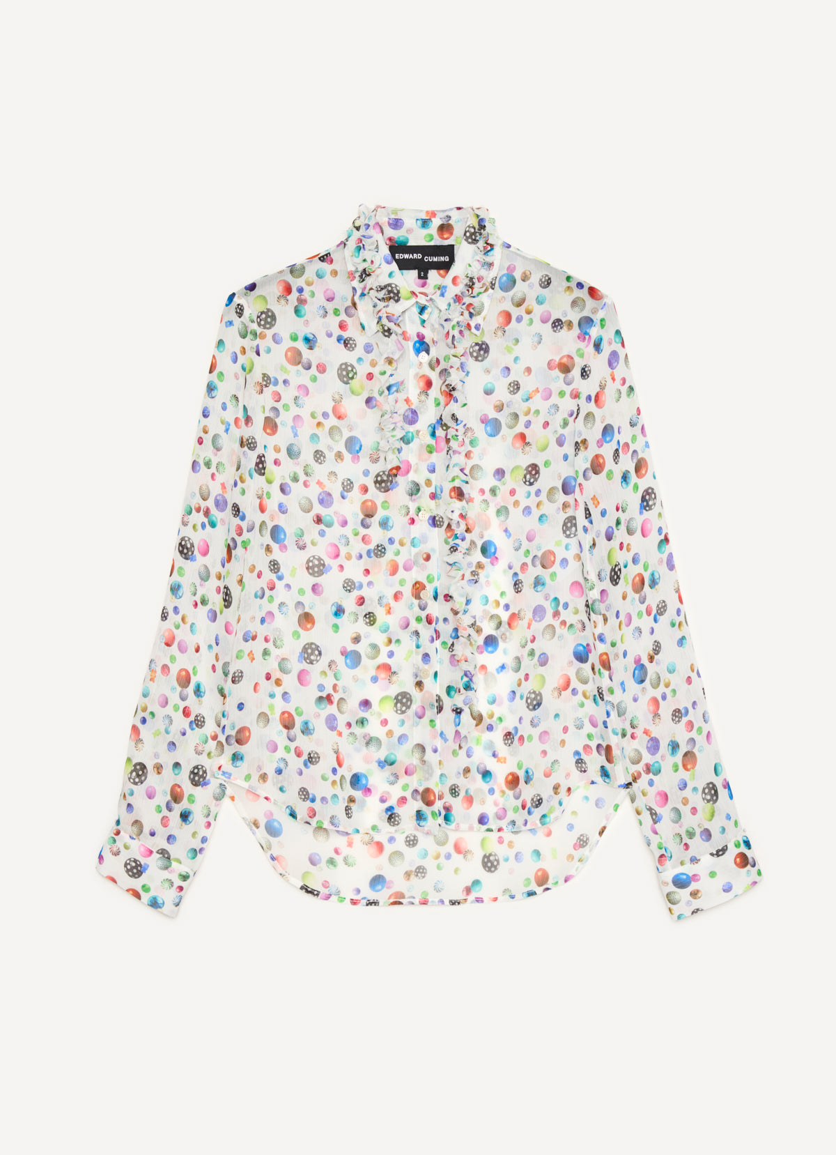 Shower Bead Women’s Ruffle Shirt