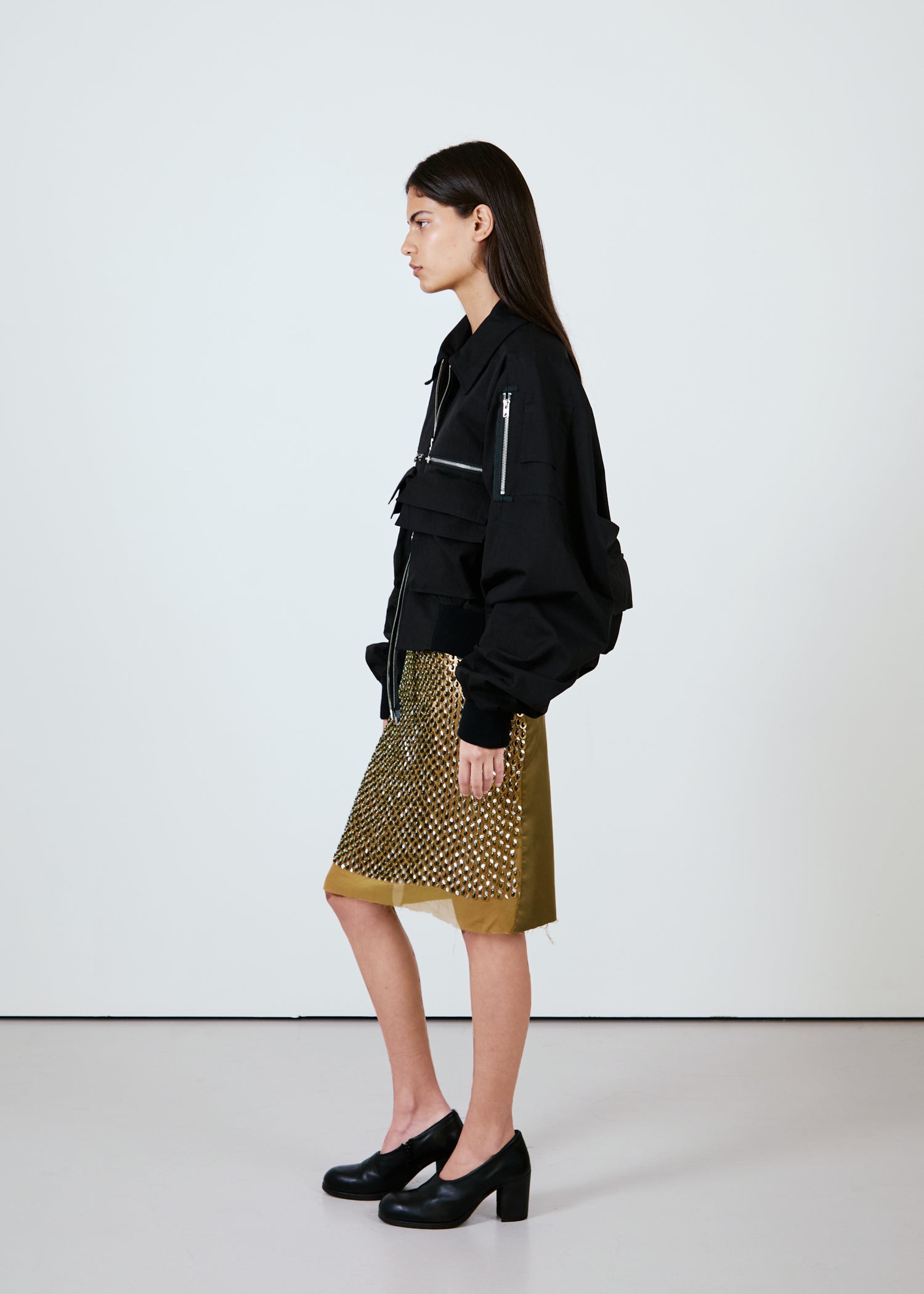 Hand Embroidered Sequin Skirt