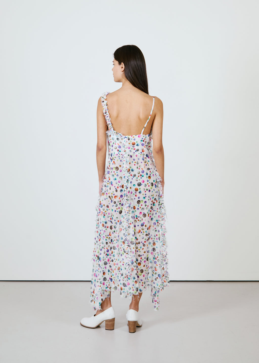 Shower Bead Ruffle Gown