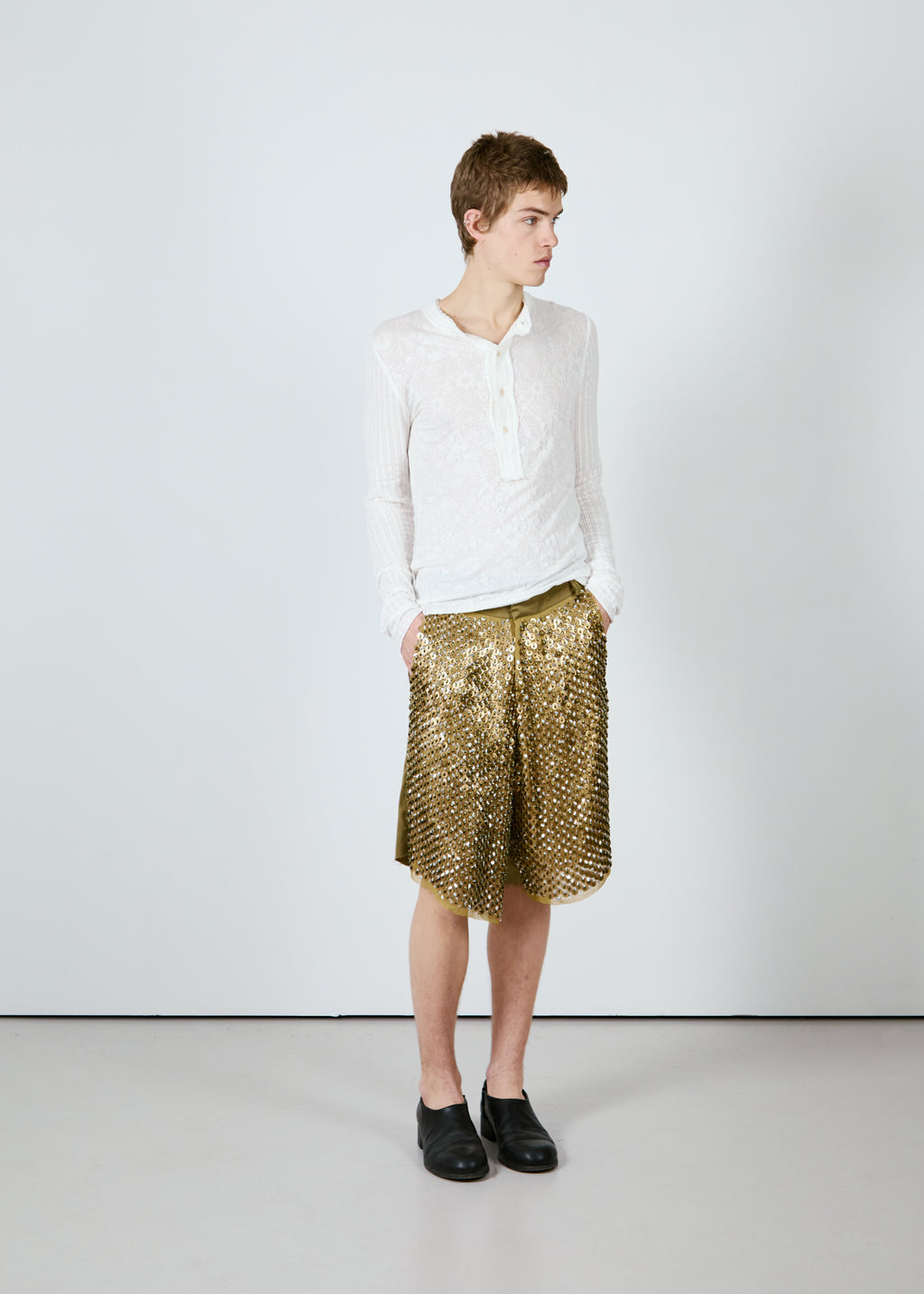 Hand Embroidered Tailored Short