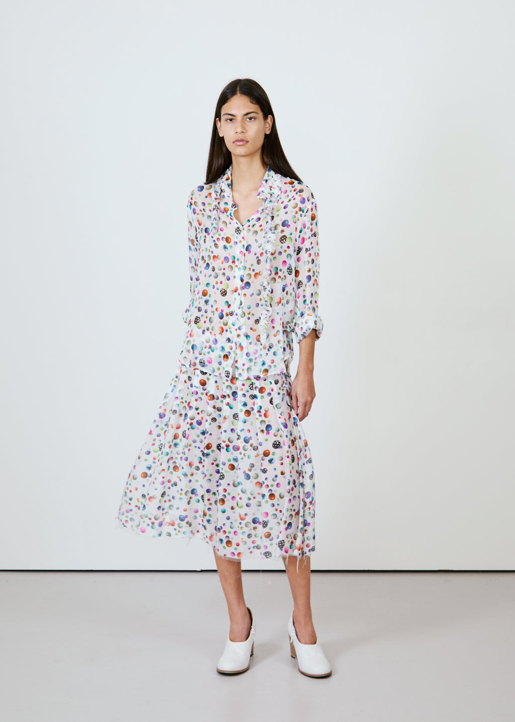 Shower Bead Pleat Around Skirt